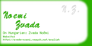 noemi zvada business card